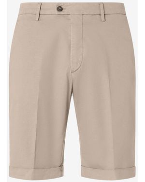 Corneliani Garment-Dyed Gabardine Bermuda Shorts - Natural