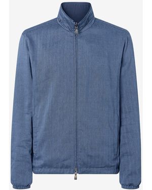 Corneliani Linen-Blend Jacket - Blue