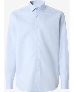 Corneliani Cotton Twill Shirt - Blue