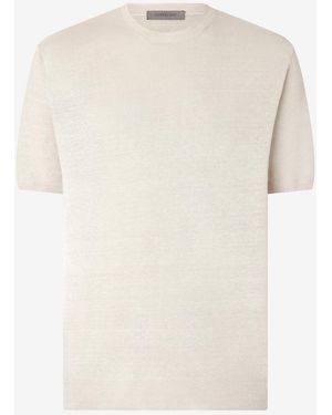 Corneliani Pure Linen Crew Neck Knit - White