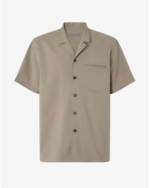 Corneliani Shirt Made From Pure Naturally Stretch 120' Wool - Grey