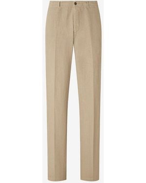 Corneliani Pure Linen Trousers - Natural