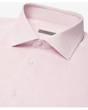 Corneliani Chambray Linen Shirt - Pink