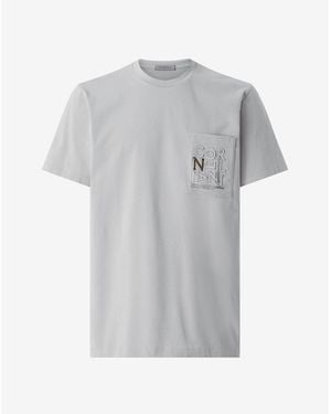 Corneliani Stretch Jersey Crew Neck T-Shirt - Grey
