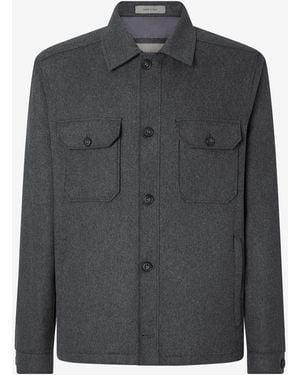 Corneliani Anthracite Stretch Cashmere Overshirt - Gray