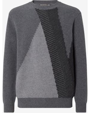 Corneliani Wool And Cashmere Crew Neck Sweater - Gray