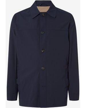 Corneliani Stretch Technical Wool Field Jacket - Blue