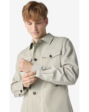 Corneliani Light Cotton And Cashmere Overshirt - Natural
