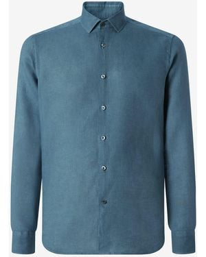 Corneliani Light Pure Linen Shirt - Blue