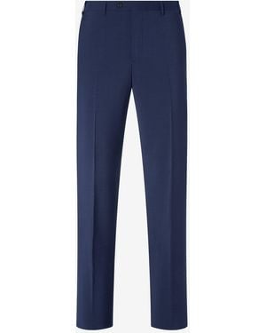 Corneliani Wool And Mohair Trousers - Blue