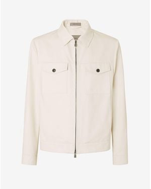 Corneliani Cotton And Cashmere Shirt - Natural