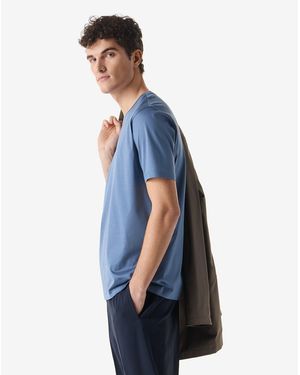 Corneliani Crew Neck Pure Cotton T-Shirt - Blue