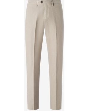 Corneliani Garment-Dyed Light Canvas Chino Pants - Natural