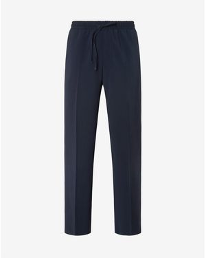 Corneliani 120's Stretch Wool Trousers - Blue