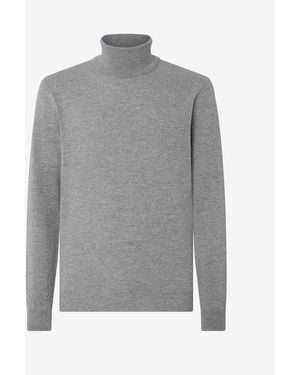 Corneliani Melange Wool And Cashmere Turtleneck - Gray