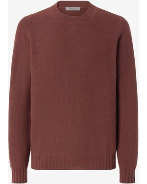 Corneliani Wool And Cashmere Blend Sweater - Brown