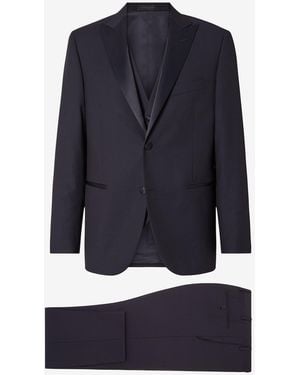 Corneliani Wool And Silk Tuxedo - Blue