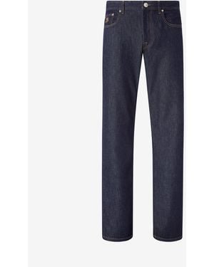 Corneliani Blue11.5 O.Z. Stretch Cotton And Cashmere Jeans