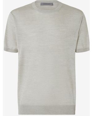 Corneliani Crew Neck Pure Silk Knitwear - Grey