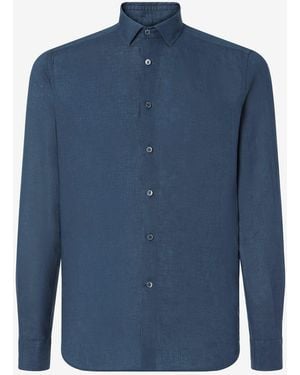Corneliani Pure Linen Shirt - Blue