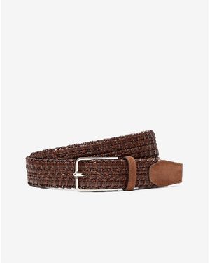 Corneliani Woven Leather Belt - Brown
