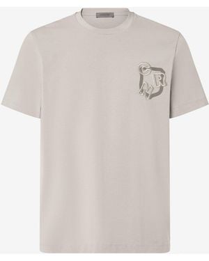 Corneliani Crew Neck Stretch Cotton Jersey T-Shirt - White