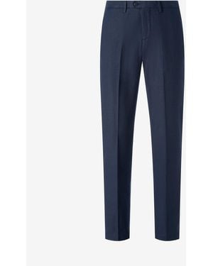 Corneliani Garment-Dyed Canvas Trousers - Blue
