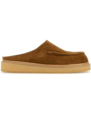 Marni Suede Slipper - Brown