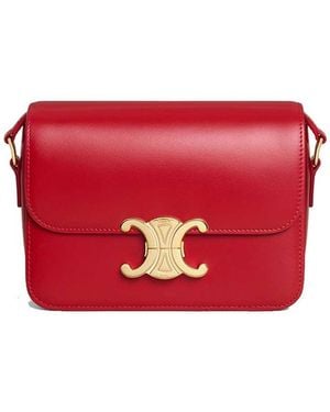 Celine Classique Triomphe Bag Shoulder Bag - Red