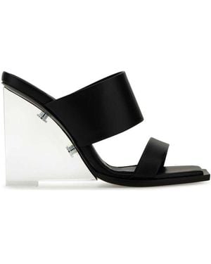 McQueen Shard Mules - Black