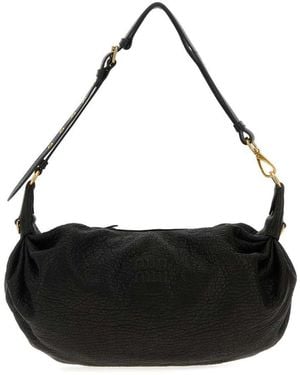 Miu Miu Nappa Leather Shoulder Bag - Black
