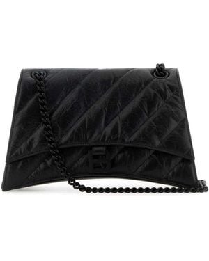 Balenciaga Crush Chain Shoulder Bag - Black