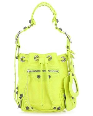 Balenciaga Le Cagole Xs Bucket Bag - Yellow