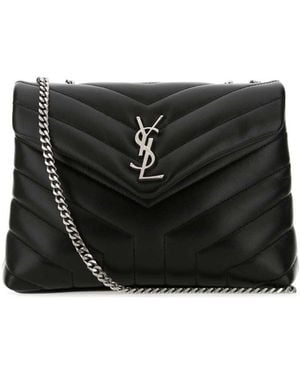 Saint Laurent Small Loulou Matelasse Leather Shoulder Bag '' Shoulder Bag - Black