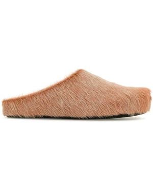 Marni Fur Slippers - Brown