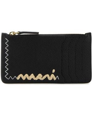 Marni Zipped Card Case - Black