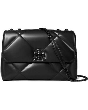 Tory Burch Kira Diamond Leather Shoulder Bag - Black