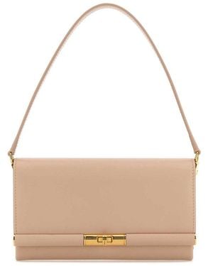 Dolce & Gabbana Marlene Leather Clutch - Natural