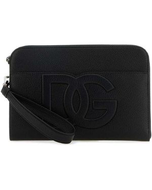 Dolce & Gabbana Leather Pouch - Black