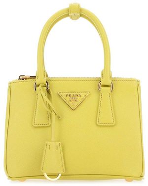 Prada Galleria Saffiano Mini Tote Bag - Yellow