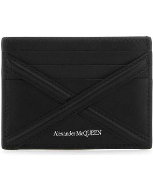 McQueen Leather Card Holder - Black