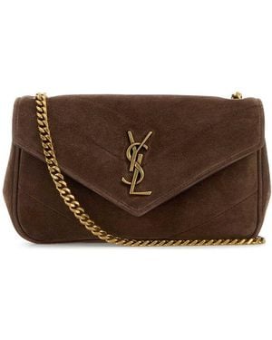 Saint Laurent Mini Lou Shoulder Bag - Brown