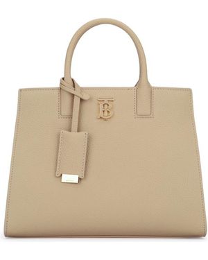 Burberry Crossbody Leather Bag - Natural