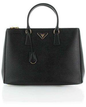 Prada Saffiano Lux Leather Tote - Black