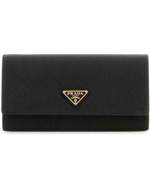Prada Leather Clutch - Black