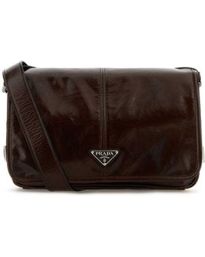 Prada Leather Crossbody Bag - Brown