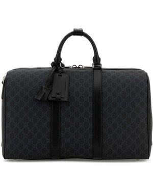 Gucci GG Monogram Medium Duffle Bag - Black