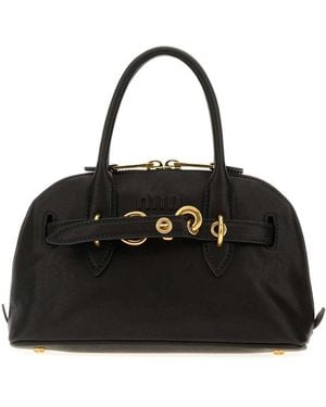 Miu Miu Aventure Leather Handbag - Black