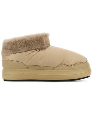 Chloé Polar Ankle Boots - Natural