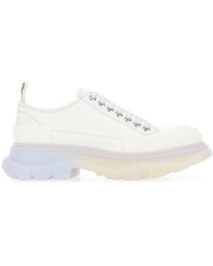 McQueen Tread Slick Canvas Trainers - White